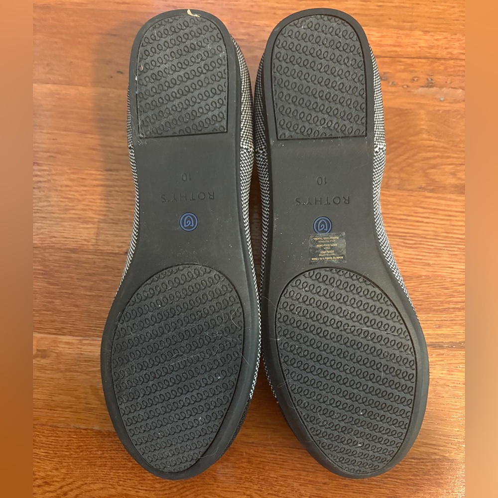 Rothy's The Flat Grey Mist Captoe Knit Flats Sz 10 - Picture 3 of 6